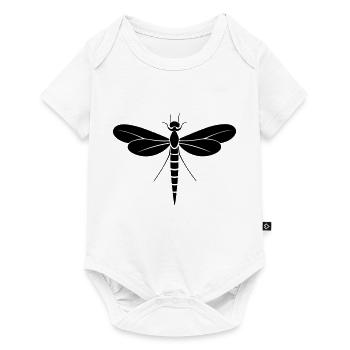 Libelle - Baby Premium Kurzarmbody - Weiß - Vorne