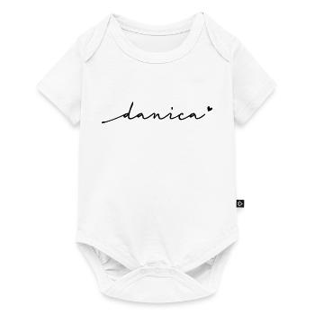 Danica Cursive Name - Baby Premium short-sleeve bodysuit - white - Front