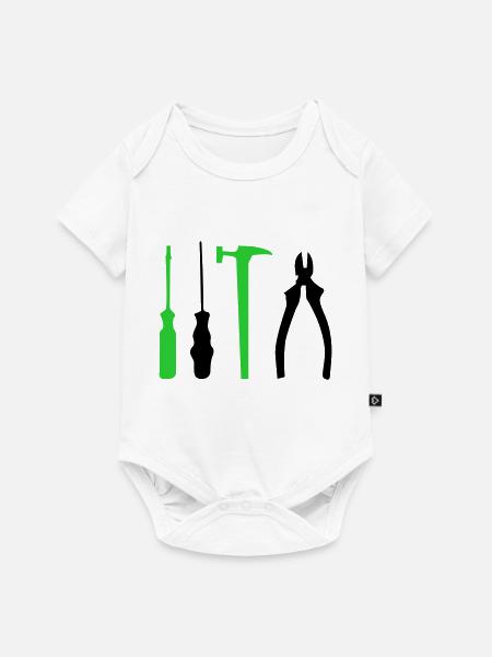 werkzeug - Baby Premium Kurzarmbody - Weiß