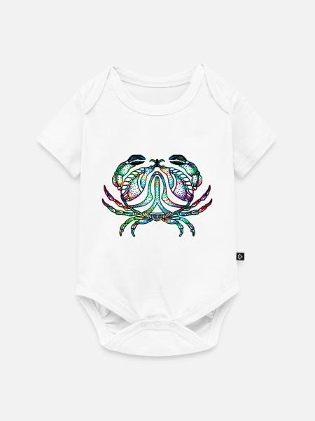 Krebs - Baby Premium Kurzarmbody - Weiß