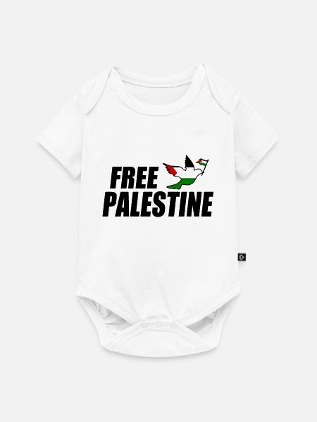 Free palestine - Baby Premium Kurzarmbody - Weiß