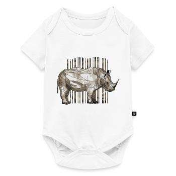 Nashorn - Baby Premium Kurzarmbody - Weiß - Vorne