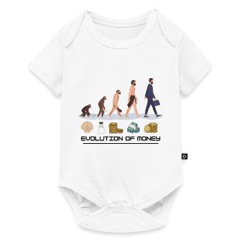 Evolution of Money - Baby Premium Kurzarmbody - Weiß - Vorne