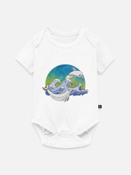 Delphine - Baby Premium Kurzarmbody - Weiß