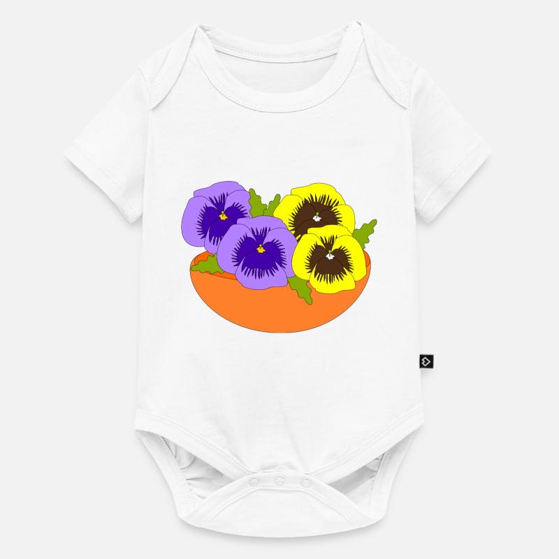 Pensée - Body à manches courtes Premium Bébé - blanc