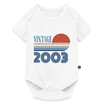 Jahrgang 2003 - Baby Premium Kurzarmbody - Weiß - Vorne