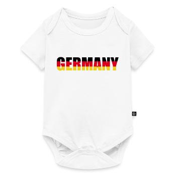 Germany lettering in the national colours - Baby Premium short-sleeve bodysuit - white - Front
