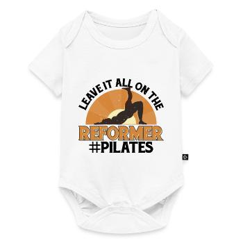 Leave It All On The Reformer #Pilates 13 - Baby Premium Kurzarmbody - Weiß - Vorne