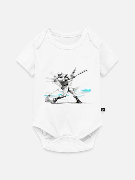 Baseballspieler, baseball - Baby Premium Kurzarmbody - Weiß