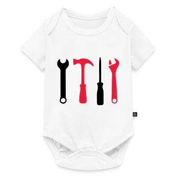 Icônes d’outils - Body à manches courtes Premium Bébé - blanc - Devant