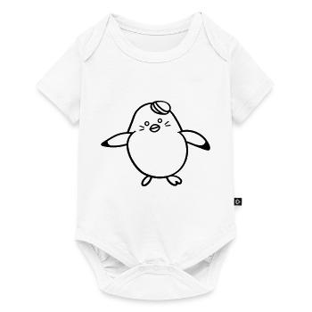 Pinguin - Baby Premium Kurzarmbody - Weiß - Vorne