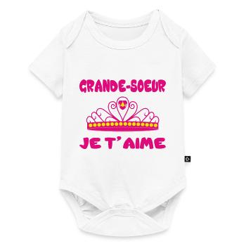 BIG SISTER I LOVE YOU - Baby Premium short-sleeve bodysuit - white - Front