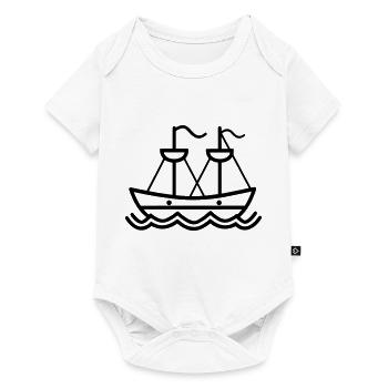 Bateau pirate - Body à manches courtes Premium Bébé - blanc - Devant