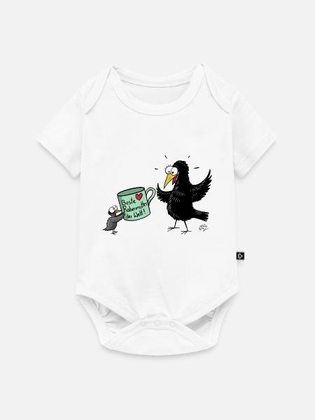 Rabenmutter Muttertag - Baby Premium Kurzarmbody - Weiß