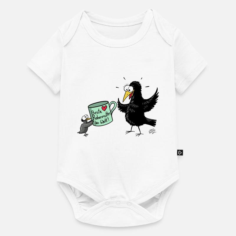 Rabenmutter Muttertag - Baby Premium Kurzarmbody - Weiß