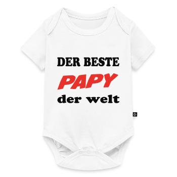 Der beste PAPY der welt - Body à manches courtes Premium Bébé - blanc - Devant