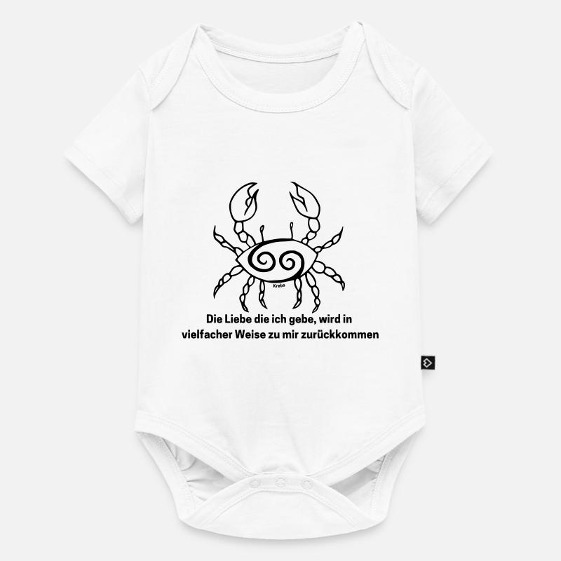 Sternzeichen Krebs - Baby Premium Kurzarmbody - Weiß