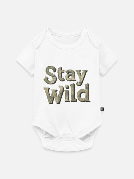 WILD BLEIBEN - Baby Premium Kurzarmbody - Weiß