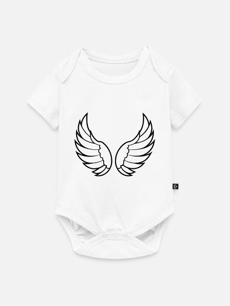 Engelsflügel - Baby Premium Kurzarmbody - Weiß