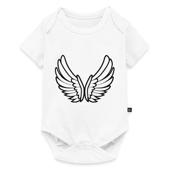Engelsflügel - Baby Premium Kurzarmbody - Weiß - Vorne