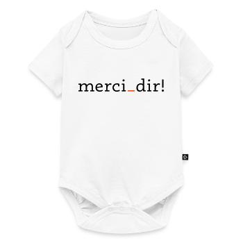 merci dir - 2 couleurs - Body à manches courtes Premium Bébé - blanc - Devant
