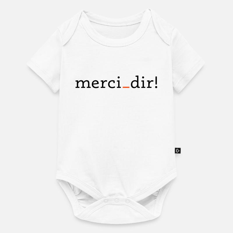 merci dir - 2 couleurs - Body à manches courtes Premium Bébé - blanc