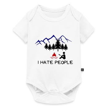 i hate people 002 - Baby Premium Kurzarmbody - Weiß - Vorne
