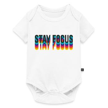 stay focus - Baby Premium Kurzarmbody - Weiß - Vorne