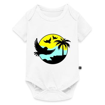 paradise birds 02 - Baby Premium Kurzarmbody - Weiß - Vorne