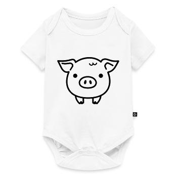 pig - Baby Premium short-sleeve bodysuit - white - Front