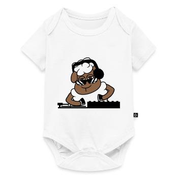 Cool DJ Sheep Sheep Mixer Musique de fête - Body à manches courtes Premium Bébé - blanc - Devant