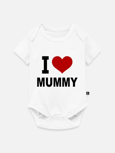 I love mummy - Baby Premium Kurzarmbody - Weiß