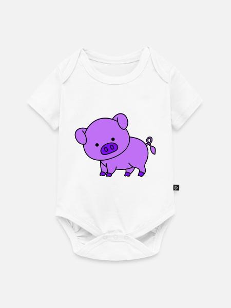 pig - Baby Premium Kurzarmbody - Weiß