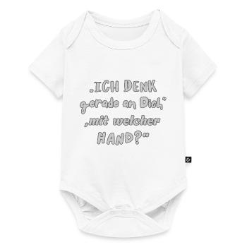 Denk an Dich – Mit welcher Hand? - Baby Premium Kurzarmbody - Weiß - Vorne