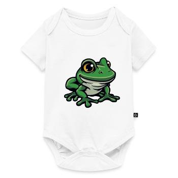 frosch - Baby Premium Kurzarmbody - Weiß - Vorne