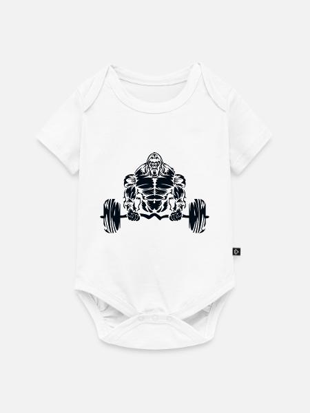 gorilla strong beast - Baby Premium Kurzarmbody - Weiß