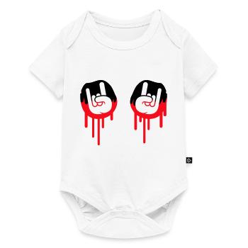 Heavy Metal Hard Rock Graffiti Horns Hand Gesture - Baby Premium short-sleeve bodysuit - white - Front