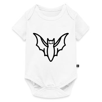 Contour de chauve-souris mystique pour Halloween - Body à manches courtes Premium Bébé - blanc - Devant