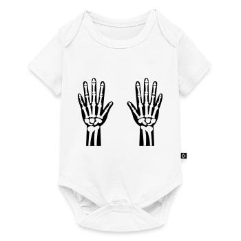 Mains Squelette 01 - Body à manches courtes Premium Bébé - blanc - Devant