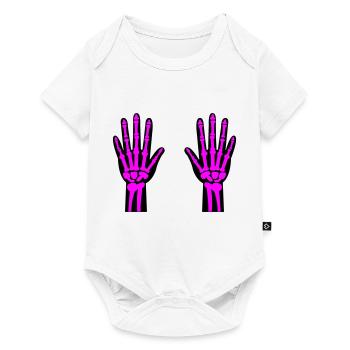 Mains Squelette 02 - Body à manches courtes Premium Bébé - blanc - Devant