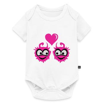 Amour monstre - Body à manches courtes Premium Bébé - blanc - Devant