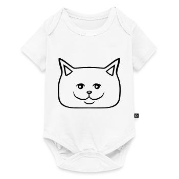 Pretty Cat Looking Happy Cheerful Smiling - Baby Premium short-sleeve bodysuit - white - Front