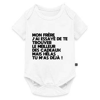 My brother I tried to find you a gift Humor - Baby Premium short-sleeve bodysuit - white - Front
