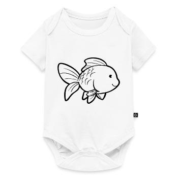 Poisson rouge - Body à manches courtes Premium Bébé - blanc - Devant