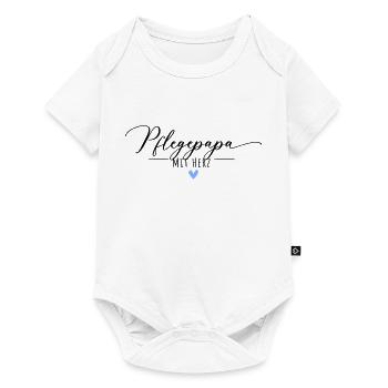Pflegepapa mit Herz - Baby Premium Kurzarmbody - Weiß - Vorne