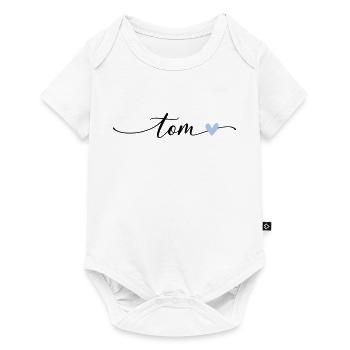 Tom Name Calligraphy Font - Baby Premium short-sleeve bodysuit - white - Front
