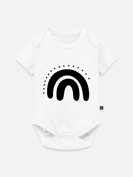 Regenbogen - Baby Premium Kurzarmbody - Weiß