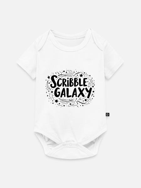 KRITZELN GALAXIE - Baby Premium Kurzarmbody - Weiß