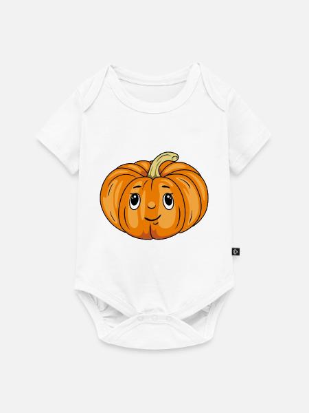 Schüchterne Kürbis-Emotion - Baby Premium Kurzarmbody - Weiß
