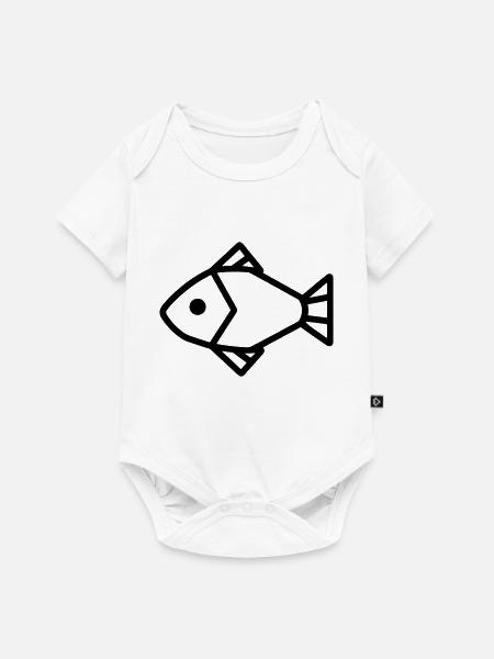 Fisch - Baby Premium Kurzarmbody - Weiß
